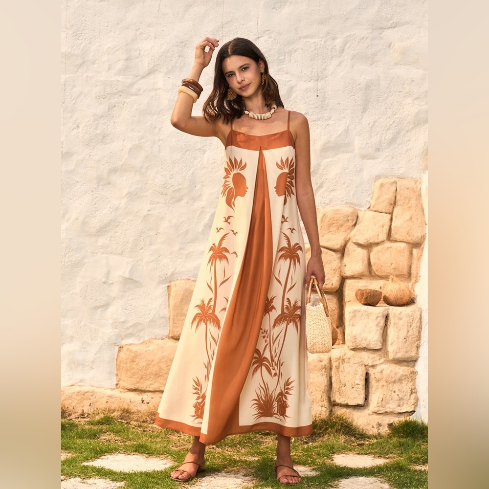 Commense Tropical Print Maxi Dress - Picture 3 of 11